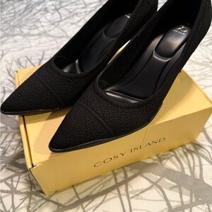 Cozy Island- all day comfort Black Women's Heels
